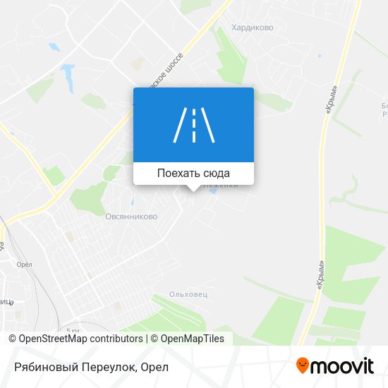 Карта Рябиновый Переулок