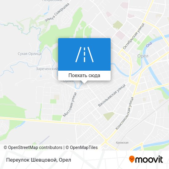 Карта Переулок Шевцовой