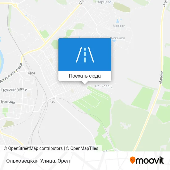 Карта Ольховецкая Улица