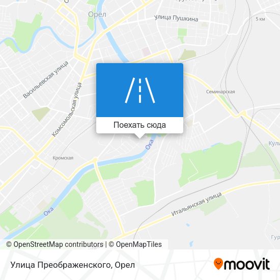 Карта Улица Преображенского