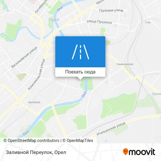 Карта Заливной Переулок