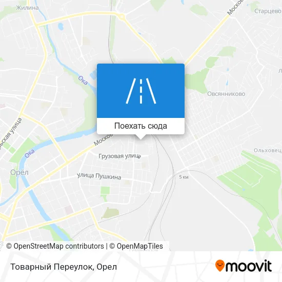 Карта Товарный Переулок