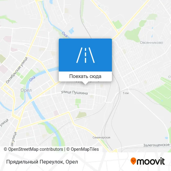 Карта Прядильный Переулок