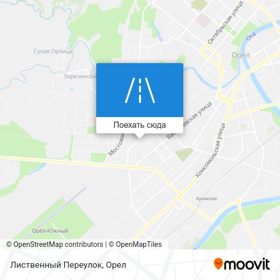 Карта Лиственный Переулок