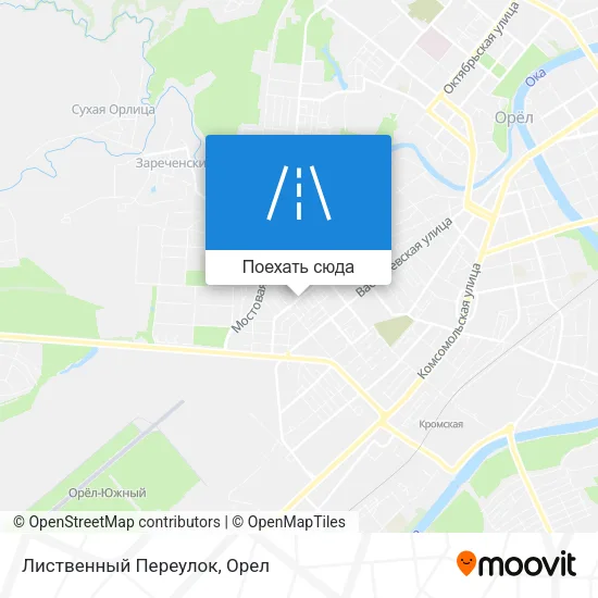 Карта Лиственный Переулок