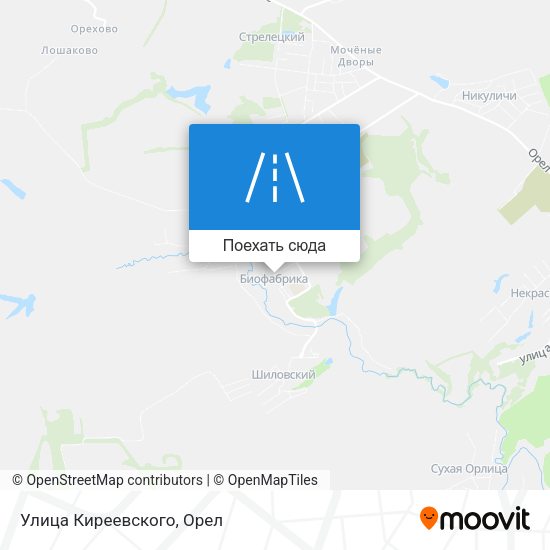 Карта Улица Киреевского