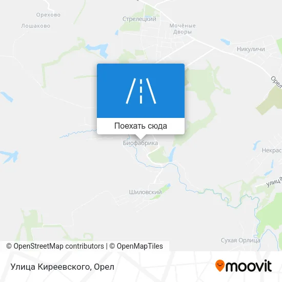 Карта Улица Киреевского