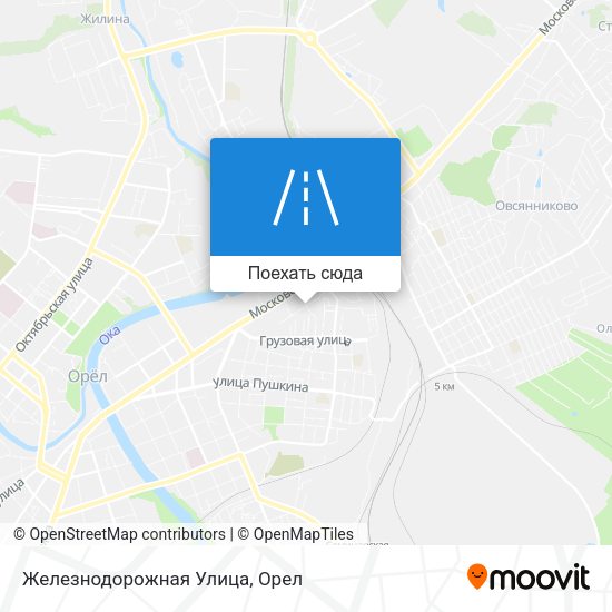 Карта Железнодорожная Улица