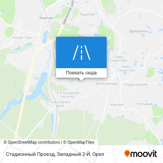Карта Стадионный Проезд, Западный 2-Й