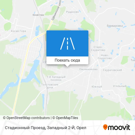 Карта Стадионный Проезд, Западный 2-Й