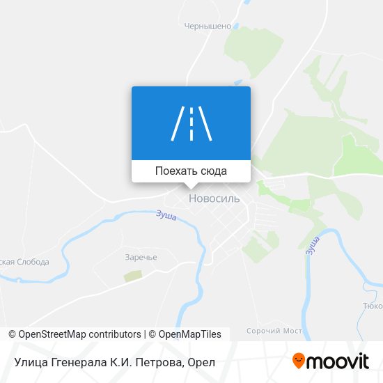 Карта Улица Ггенерала К.И. Петрова