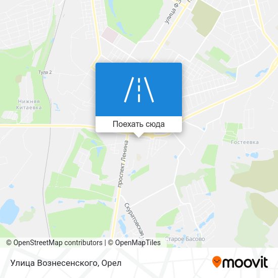 Карта Улица Вознесенского