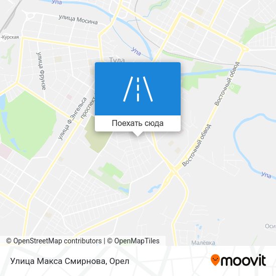 Карта Улица Макса Смирнова