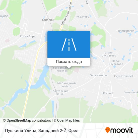 Карта Пушкина Улица, Западный 2-Й