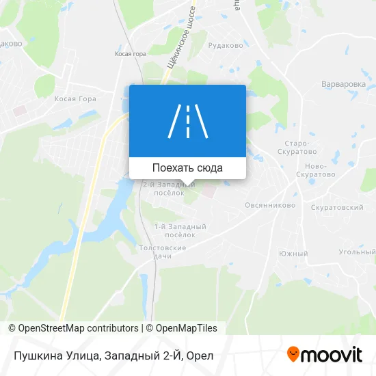 Карта Пушкина Улица, Западный 2-Й
