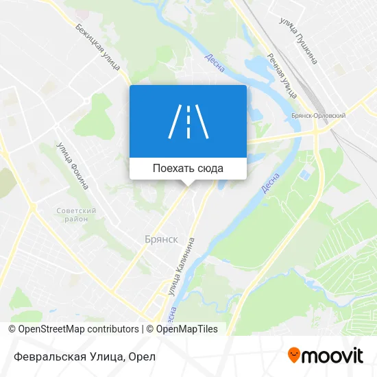 Карта Февральская Улица