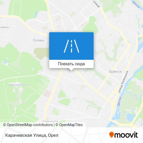 Карта Карачевская Улица