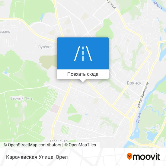 Карта Карачевская Улица