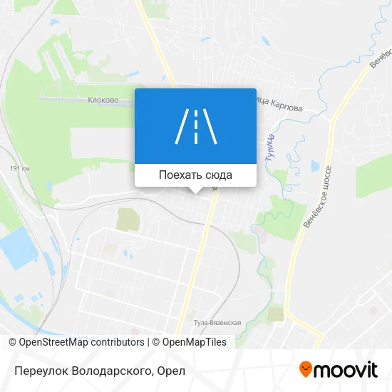 Карта Переулок Володарского