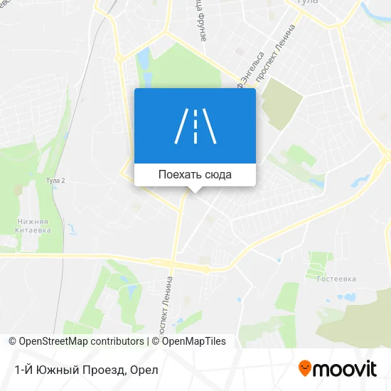Карта 1-Й Южный Проезд