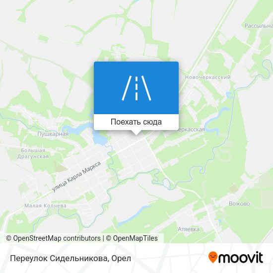 Карта Переулок Сидельникова