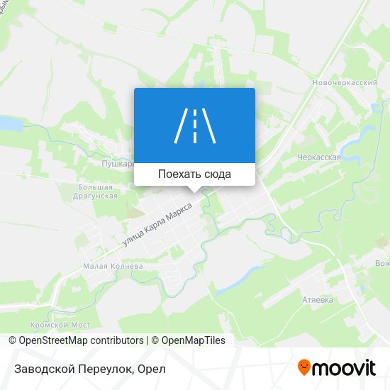 Карта Заводской Переулок