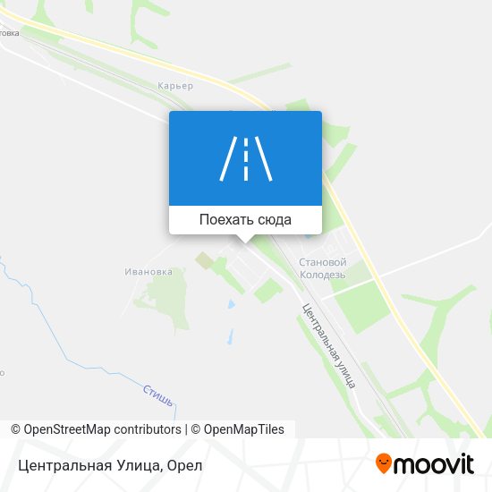 Карта Центральная Улица