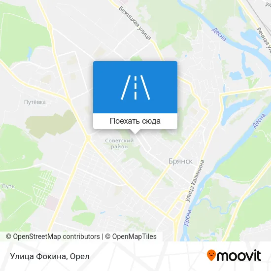 Карта Улица Фокина