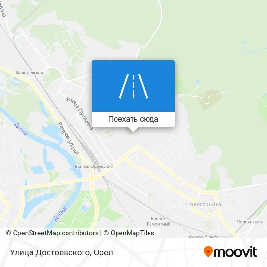 Карта Улица Достоевского