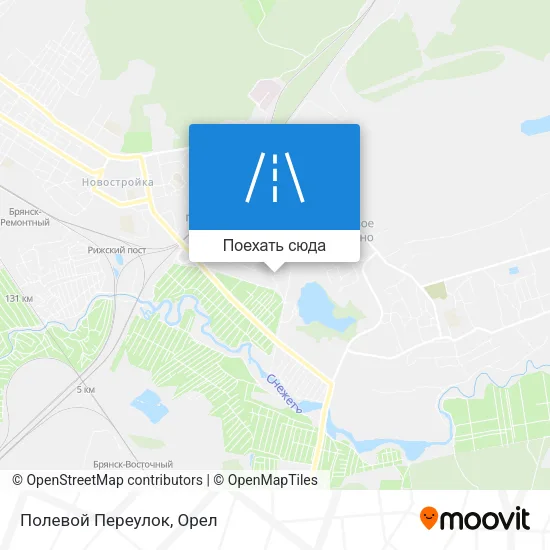 Карта Полевой Переулок