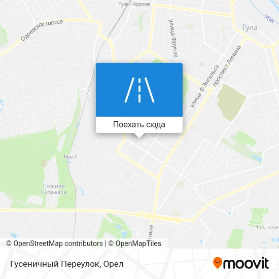 Карта Гусеничный Переулок