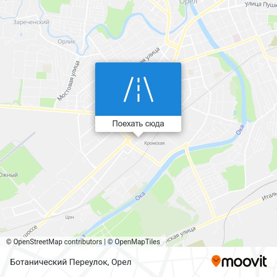 Карта Ботанический Переулок