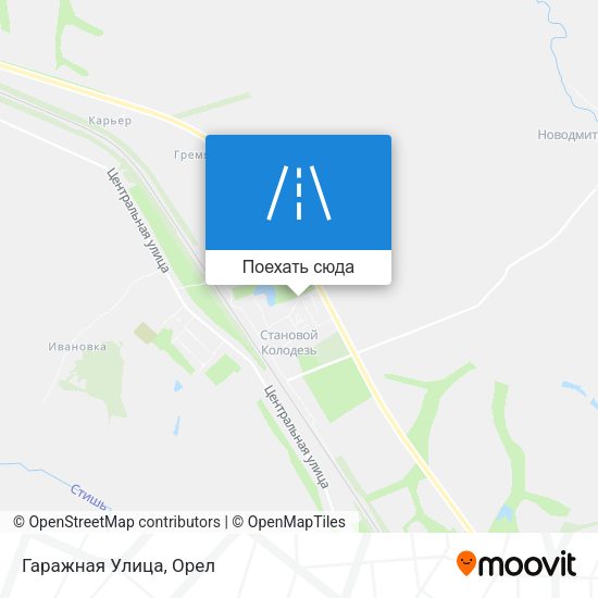 Карта Гаражная Улица