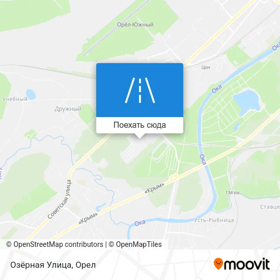 Карта Озёрная Улица