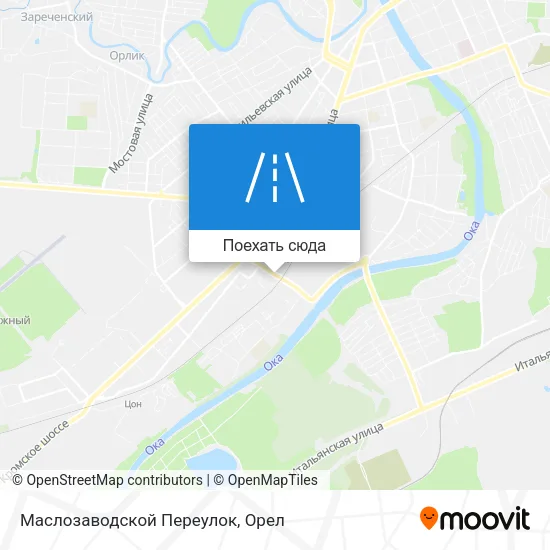 Карта Маслозаводской Переулок