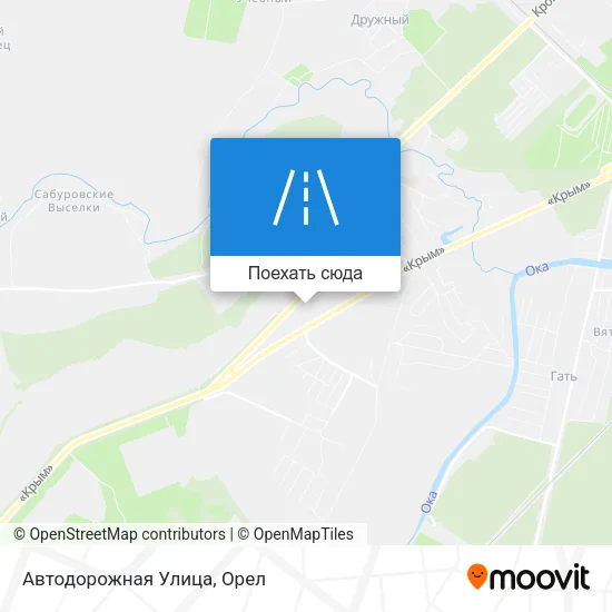 Карта Автодорожная Улица