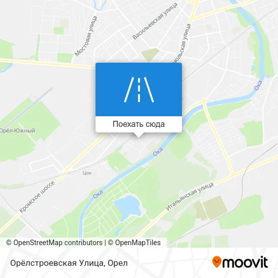 Карта Орёлстроевская Улица