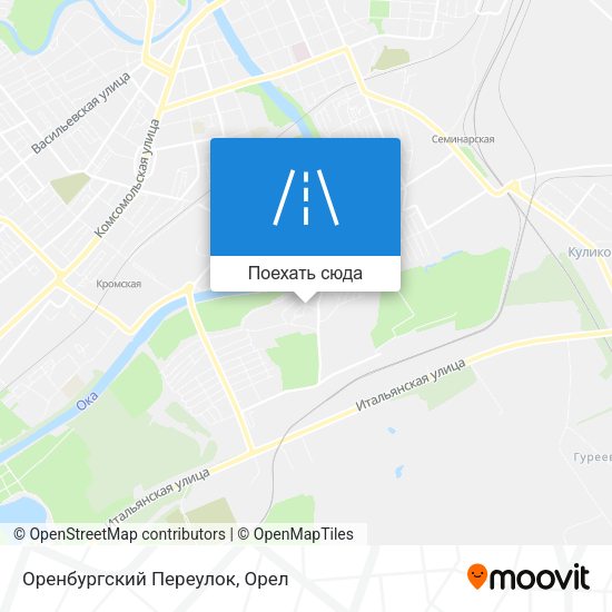 Карта Оренбургский Переулок