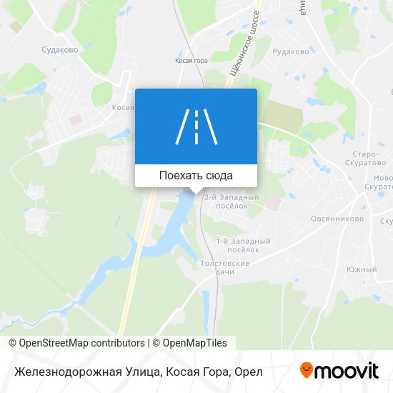 Карта Железнодорожная Улица, Косая Гора