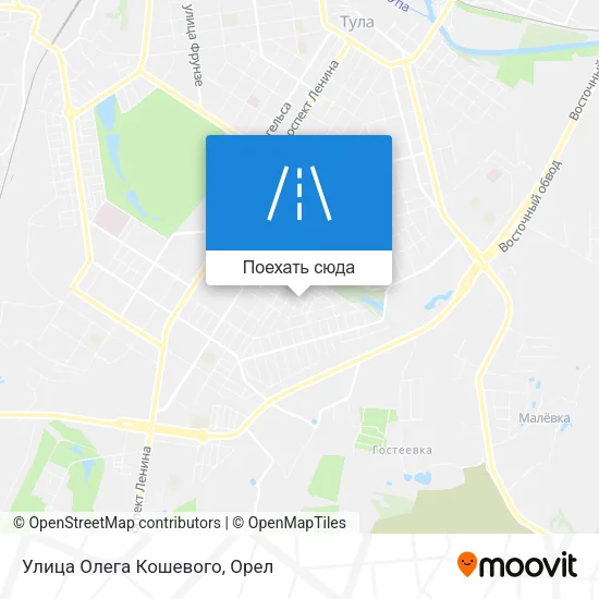 Карта Улица Олега Кошевого