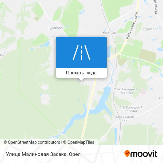 Карта Улица Малиновая Засека
