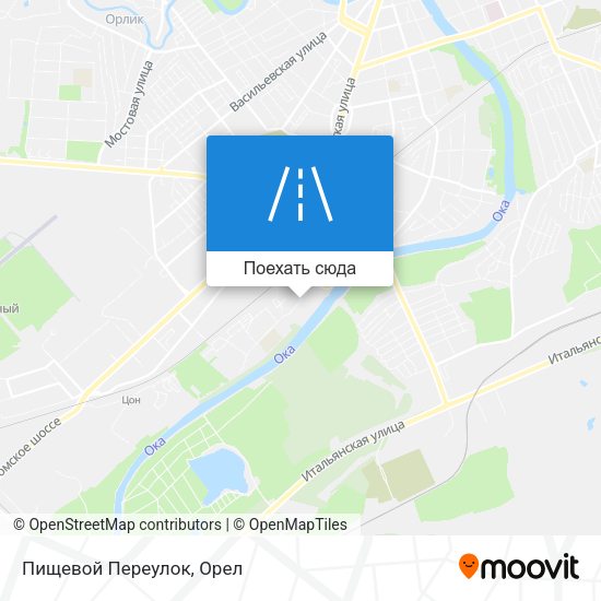 Карта Пищевой Переулок