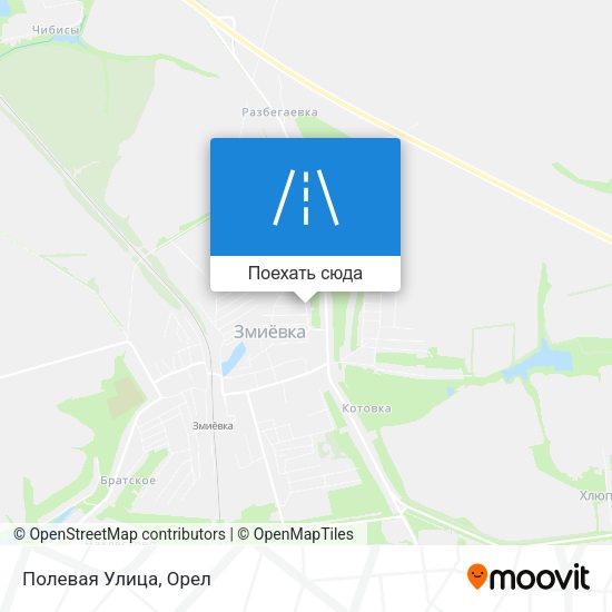 Карта Полевая Улица