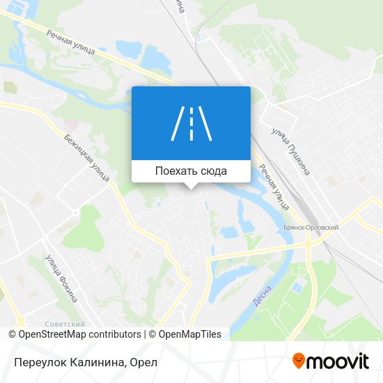 Карта Переулок Калинина