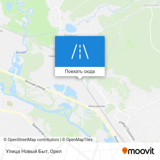 Карта Улица Новый Быт
