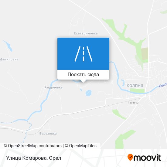 Карта Улица Комарова