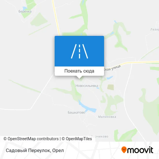 Карта Садовый Переулок