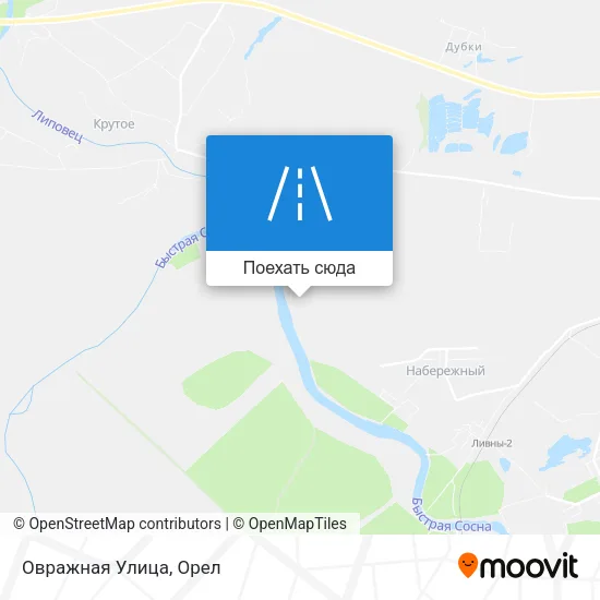 Карта Овражная Улица