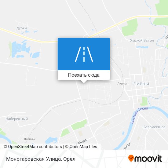 Карта Моногаровская Улица