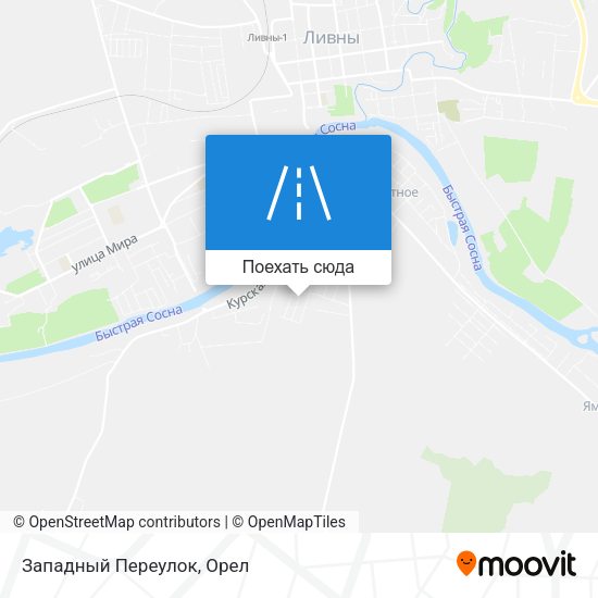 Карта Западный Переулок